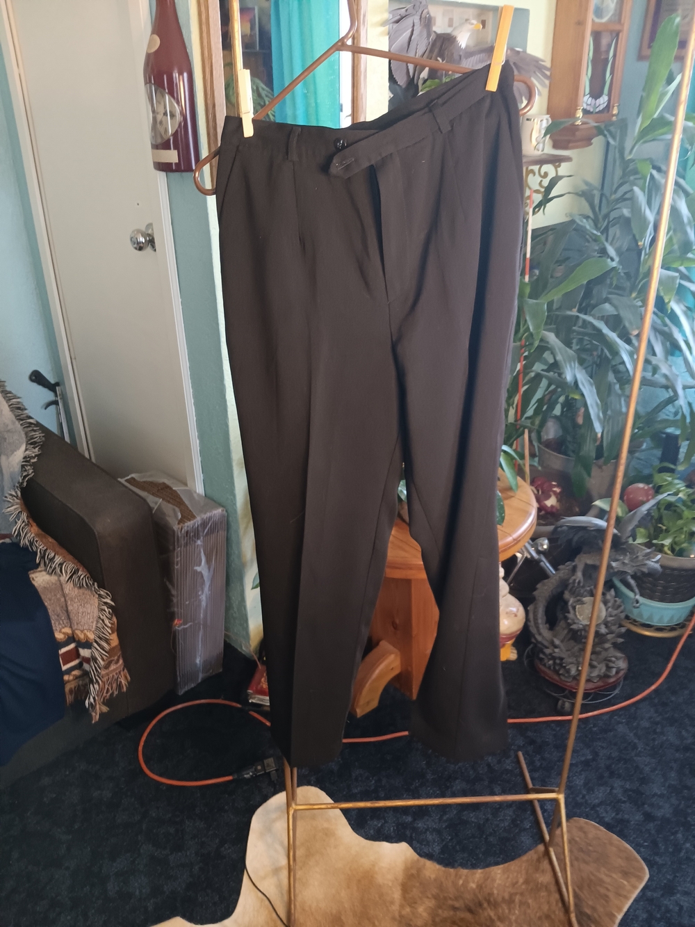 Laura Scott Black Women's Dress Trousers - Straight Leg